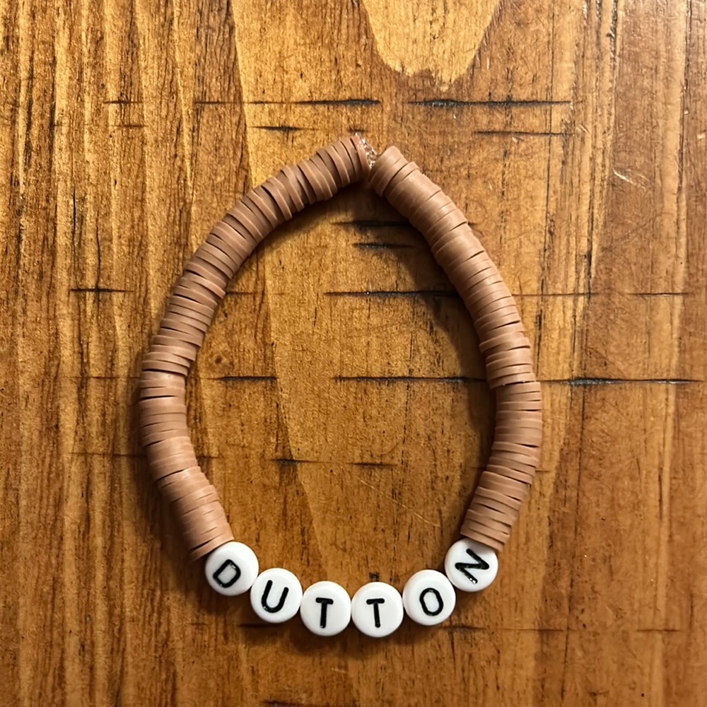 Yellowstone Dutton Ranch handmade clay bead bracelet